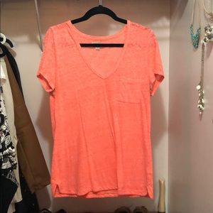 American Eagle Neon Orange T Shirt Size XL